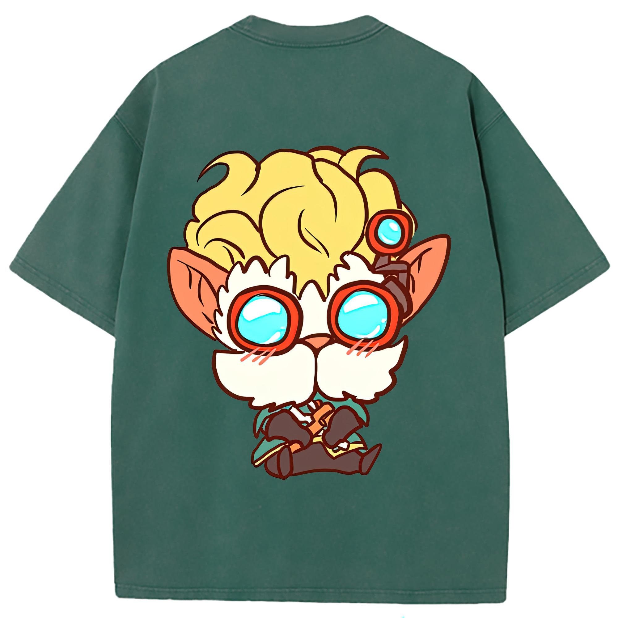 （画像用） リーグ・オブ・レジェンド League of Legends LOL 綿100% ヴィンテージ風 半袖Tシャツ（背面プリント）